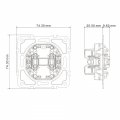Выключатель Ardero EV112V-B Soft двухклавишный черный 8696