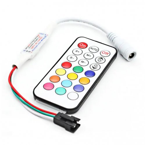 Контроллер LT RGB SPI smart радио с пультом RF DC5-24V (21 кнопка) для Smart ленты 073014