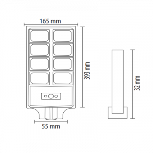 LED светильник уличный на солнечной батарее Horoz COMPACT PRO-40 40W 6400K 074-010-1040-020