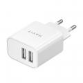 Мережевий зарядний пристрій HAVIT 15W 2xUSB-A White HV-UC006B-WH Мережевий зарядний пристрій HAVIT 15W 2xUSB-A White HV-UC006B-WH