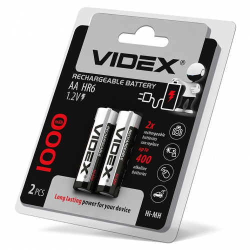 Аккумулятор Videx HR6 1000mAh 1.2V double blister/ блистер 2шт. HR6/1000/2DB