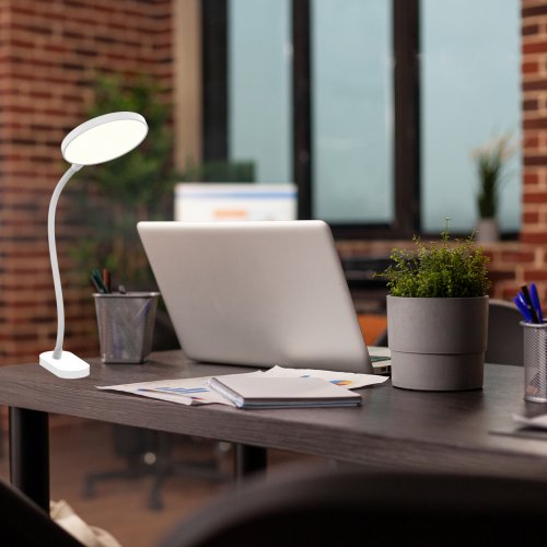 Настільна LED лампа акумуляторна Eurolamp 3W 1200mAh 2700-6500К біла LED-TLB-3W(P)USB