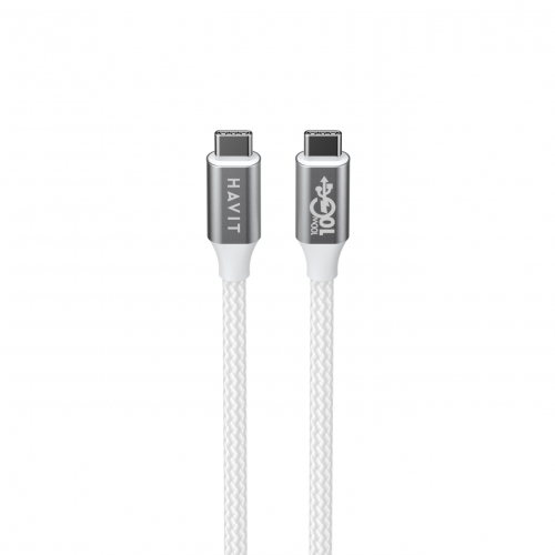 Кабель з'єднувальний зарядний HAVIT USB-C - USB-C PD100W 5A 1м White HV-CB6290