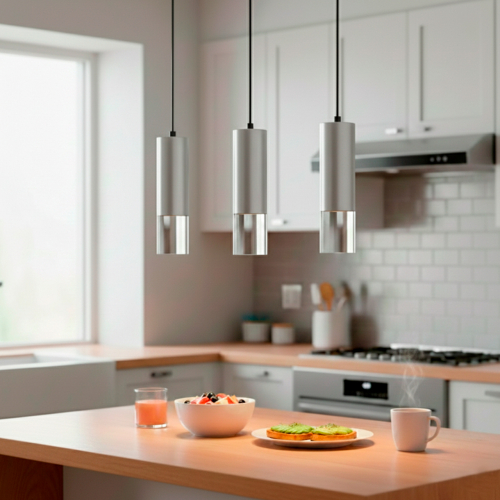 Светильник подвесной Eurolamp под лампу GU10 IP20 серебро LED-LP-1хGU10(silver)