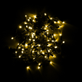 Уличная Led гирлянда Евросвет STARLIGHT бахрома желтый 75LED 2х0,7м IP44 черный провод 000057270
