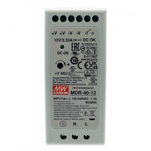Блок питания Mean Well на DIN-рейку 40W 3.33A 12V MDR-40-12