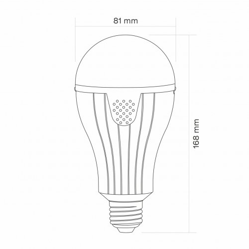 LED лампа аккумуляторная Titanum A80 12W E27 4000K 230V TL-EMA80-12274