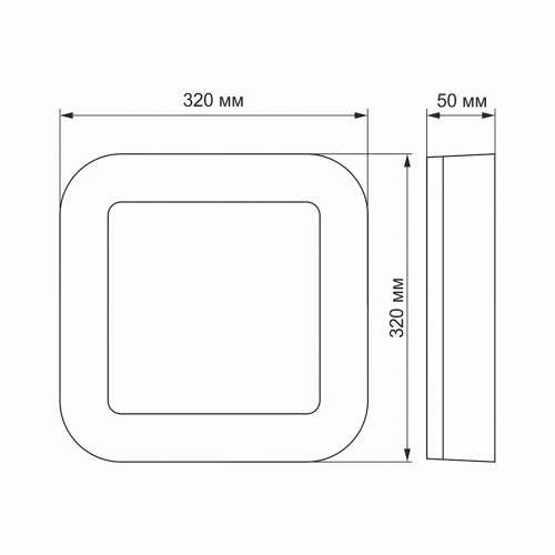 Точковий LED світильник квадрат ART VIDEX 30W 5000K IP65 VL-BHFS-305B