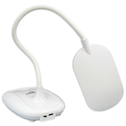 Настільна LED лампа акумуляторна Lebron L-TL-7706WH гнучка 5W 3000-6500K білий 15-13-50