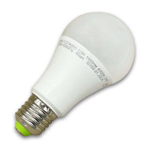 Світлодіодна LED лампа Euroelectric A60 12W E27 4000К LED-A60-12274(AV)