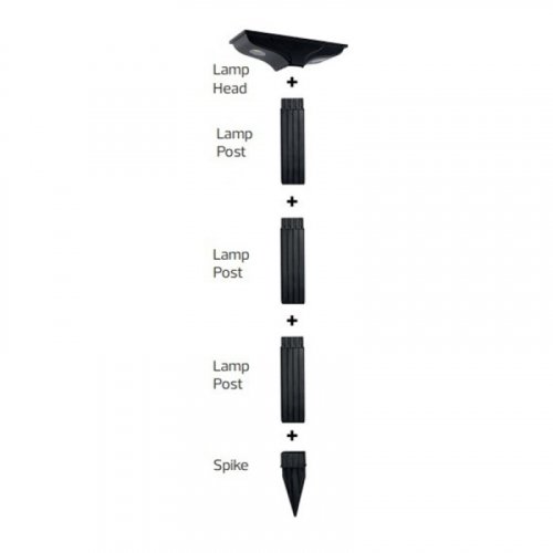 LED светильник садово-парковый на солнечной батарее Horoz QUEBEC 3CCT 2W 6400K 078-019-0002-010