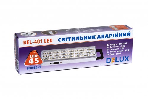 LED светильник аварийный DELUX REL-401 3W 45LED IP20 90016959