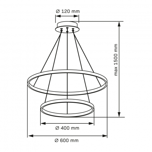 Люстра Goldlux Lea LED 2x35W 4000K золото 329189 Люстра Goldlux Lea LED 2x35W 4000K золото 329189