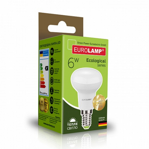Світлодіодна лампа Eurolamp ЕCО серія "P" R50 6W E14 3000K LED-R50-06142(P)