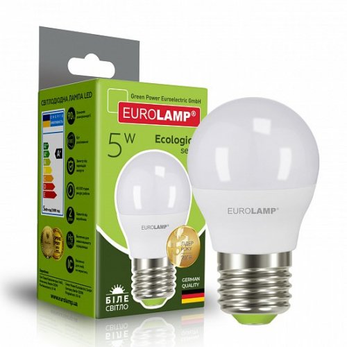 LED лампа Eurolamp ЕCО серия "P" G45 5W E27 4000K LED-G45-05274(P)