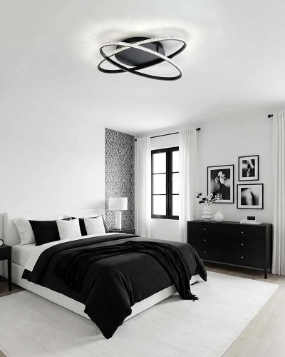 Люстра пристельова Goldlux Diana LED 34W 4000K чорний 336729