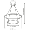 Люстра Goldlux Lea LED 2x35W 4000K никель 330017 Люстра Goldlux Lea LED 2x35W 4000K никель 330017