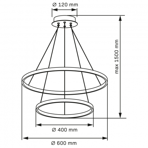 Люстра Goldlux Lea LED 2x35W 4000K никель 330017 Люстра Goldlux Lea LED 2x35W 4000K никель 330017