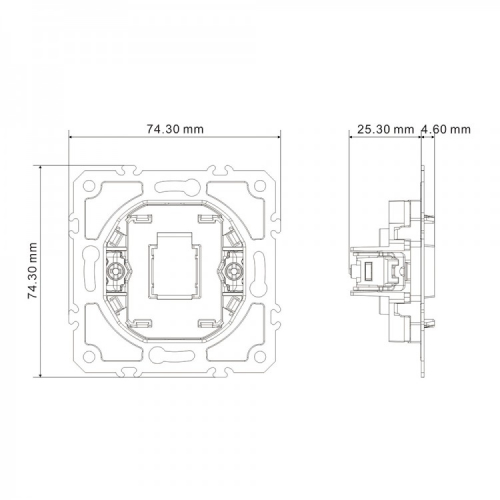 Заглушка Ardero EV111B-B Soft чорна 8649