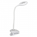 Настільна LED лампа акумуляторна Lebron L-TL-L-Clip-46 з нічником 5W 4100К біла 15-13-46 Настільна LED лампа акумуляторна Lebron L-TL-L-Clip-46 з нічником 5W 4100К біла 15-13-46