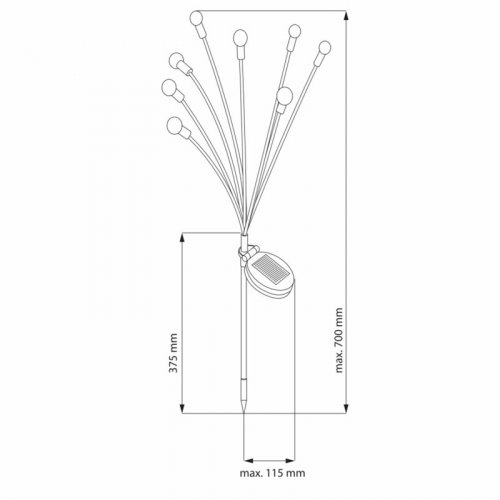 LED светильник садово-парковый Goldlux Fiorini на солнечной батарее 3000K IP44 325549