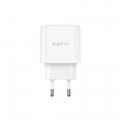 Мережевий зарядний пристрій HAVIT 20W USB-A+USB-C White HV-UCP019-WH