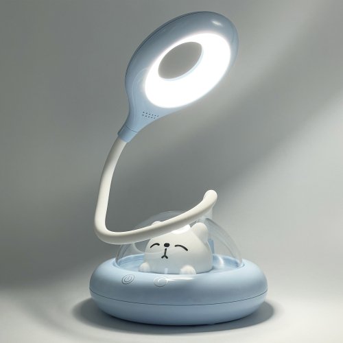 Настільна LED лампа акумуляторна Lebron L-TL-L-54 6W 4100К 1200mAh USB синя 15-13-54