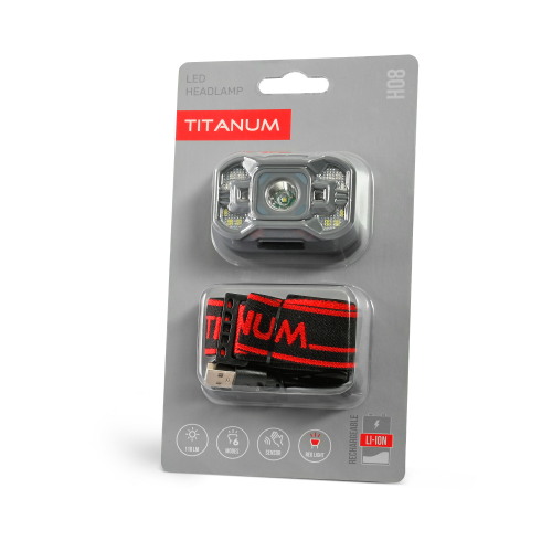 Налобный светодиодный аккумуляторный LED фонарь Titanum 110Lm 7700/8500K IPX3 TLF-H08