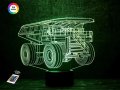 3D світильник "Автомобіль 16" з пультом+адаптер+батарейки (3ААА) 08-036
