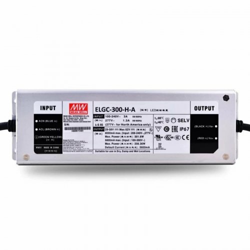 Блок живлення Mean Well 301W 5.2-8A 29-58V IP67 ELGC-300-H-A