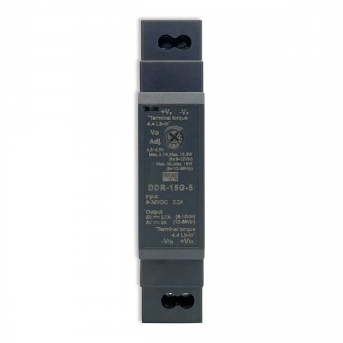 Изолированный DC/DC-преобразователь Mean Well на DIN-рейку 15W 3A 5V DDR-15G-5