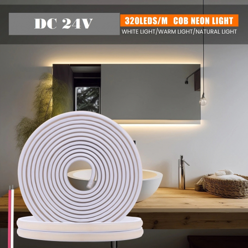 Світлодіодний неон LT COB 5х9мм 320шт/м 11W/м 3000К IP67 94001