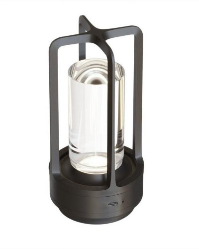Настольная LED лампа аккумуляторная Kloodi 5W 2700K/4000K/6500K IP20 черный TA-5V CAN CCT BK