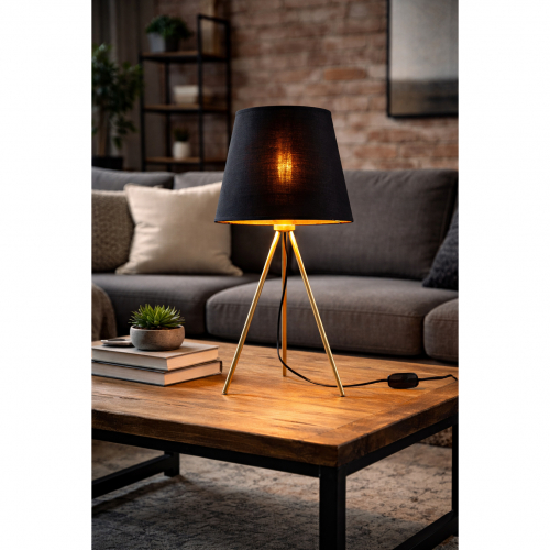 Настольная лампа Goldlux Elena E27 IP20 черный 325846