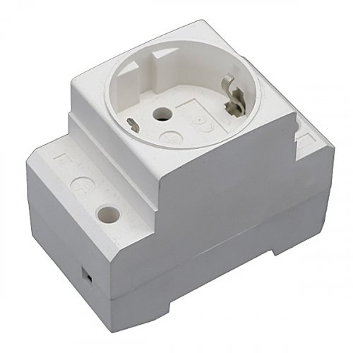 Розетка на дин рейку ELM SO-10E-DIN с заземлением белый 41-0023