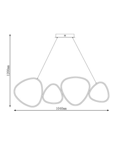 LED світильник підвісний Goldlux Petra 48W 4000K чорний 334046