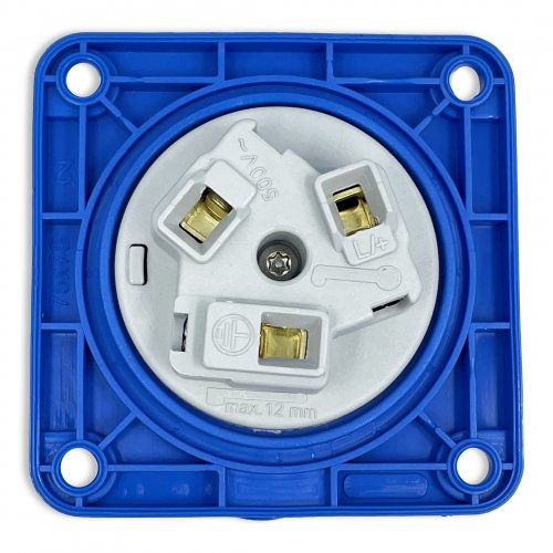 Розетка силова промислова TP Electric 3x32A 2P+PE із заземленням 75x75мм пряма 60-40-88
