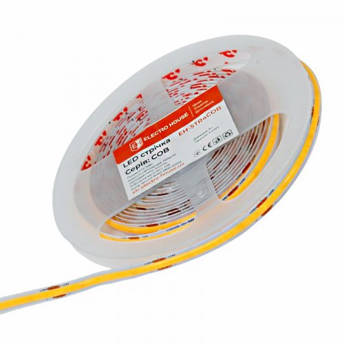 LED лента ElectroHouse COB 320шт/м 10W/м 24V IP20 2800К EH-STR4COB