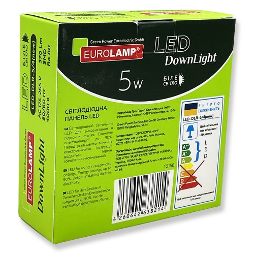 LED cветильник Downlight Eurolamp 5W 4000K LED-DLR-5/4(new)