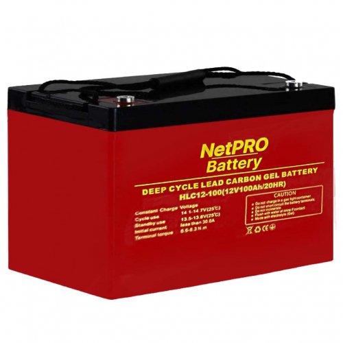 Аккумуляторная батарея NetPRO HLC12-100 12V 100Ah carbon GEL bat-netpro-hlc-12-100