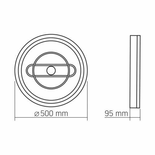 LED світильник Videx DECORA 52W 2700/4000/6000K білий VL-CLD-996-CF