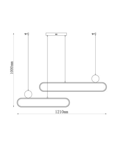 LED світильник підвісний Goldlux Florentyna 48W 4000K золото 333902