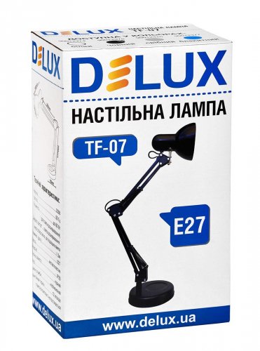 Настольная лампа DELUX TF-07 E27 черный 90012375
