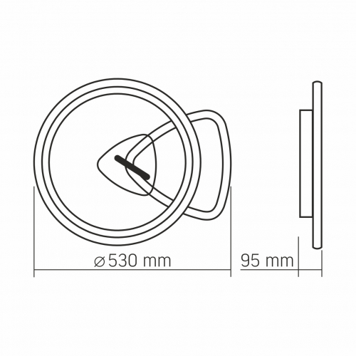 LED світильник Videx DECORA 52W 2700/4000/6000K білий VL-CLD-993-BSL