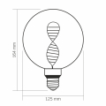 LED лампа Videx Filament G125 3.5W 1800K E27 VL-DNA-G125-C