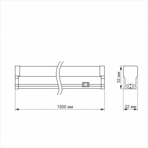 Лінійний LED світильник лінійний Т5 TITANUM 25W 5000K IP20 1.5м 220V TL-T5-25155