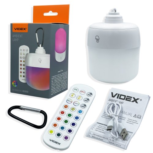 LED светильник аккумуляторный Videx 4000mAh 3000/4000/6500K/RGB сенсорный с пультом VL-NL103W-R
