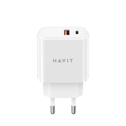 Мережевий зарядний пристрій HAVIT 20W USB-A+USB-C White HV-UCP019-WH