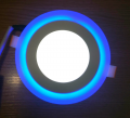 Точковий LED світильник Feron 6W 4000К коло з синім підсвічуванням AL2662