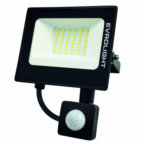 LED прожектор с датчиком движения EVROLIGHT FM-01D-30 30W 6400K IP65 000057052